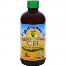 릴리오브데저트, 알로에 베라 젤 전체 잎, 32 fl oz (946 ml)