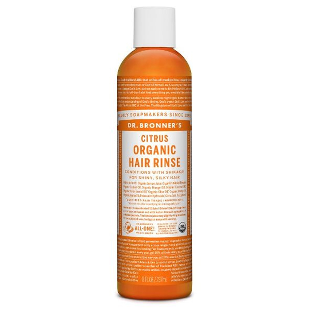 닥터브로너스, 시트러스 유기농 헤어 린스, 8 fl oz (237 ml)