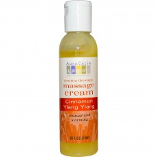 아우라카시아, 아로마테라피 마사지 크림 (Cinnamon Ylang Ylang), 4 fl oz (118 ml)