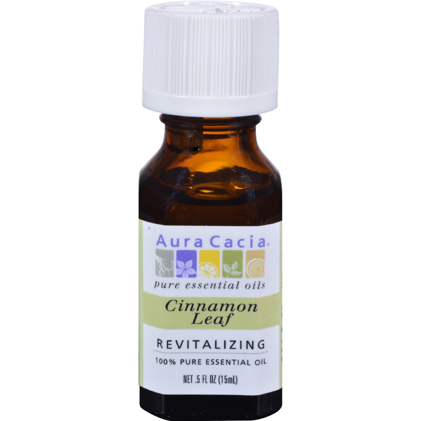 아우라카시아, 에센셜 오일 Revitalizing (시나몬 리프), .5 fl oz (15 ml)