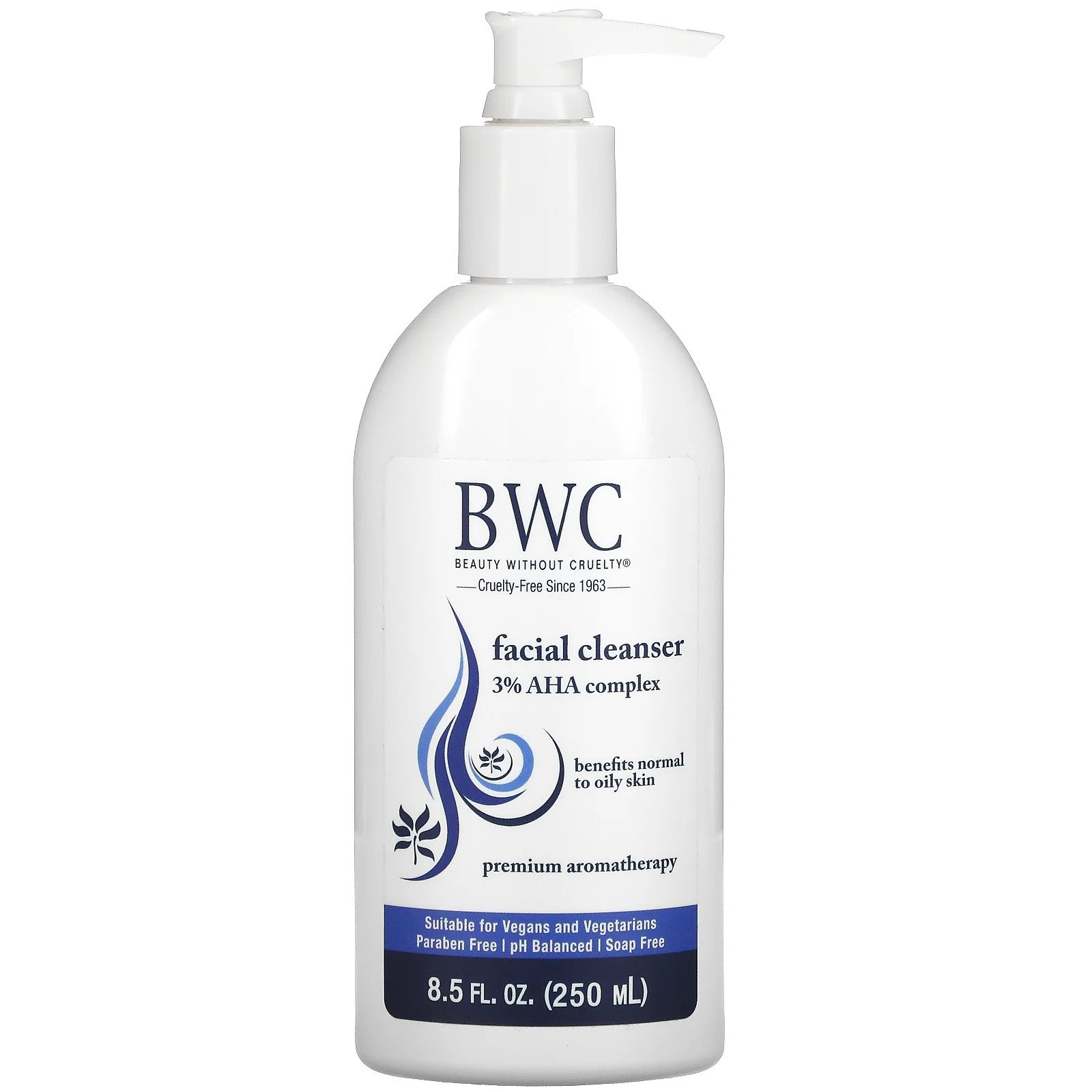 BWC, 3% AHA 컴플렉스 페이셜 클렌저, 8.5 fl oz (250 ml)