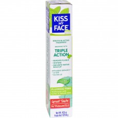 키스 마이 페이스, 트리플 액션 젤 치약 쿨 민트, 4.5 oz