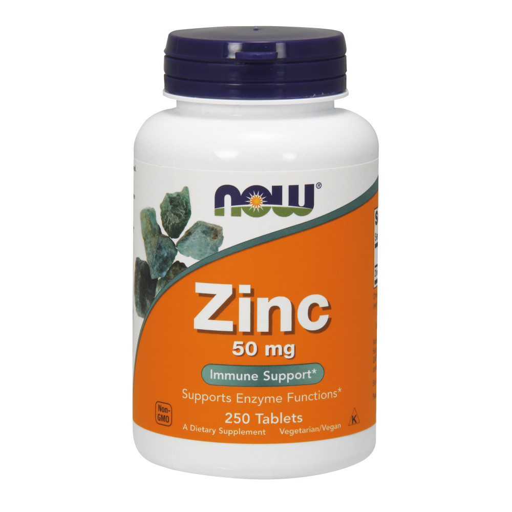 나우 Now, Zinc 50 mg, 250 타블렛