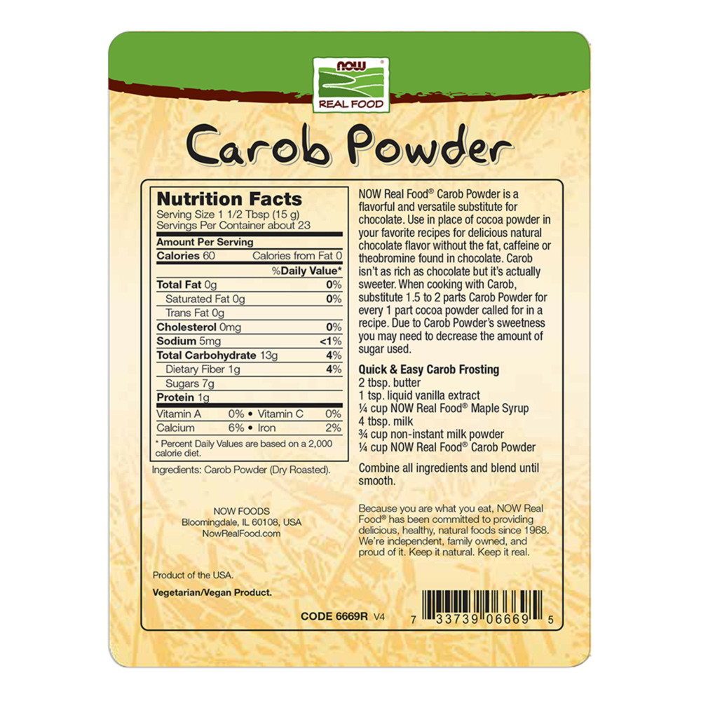  나우 Now, Carob 파우더, 12 oz (340g)