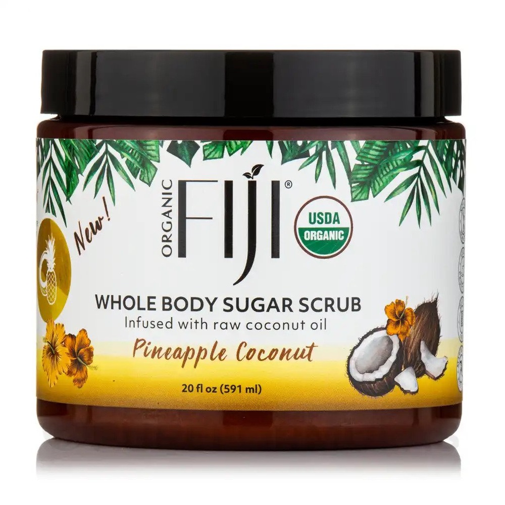 오가닉피지, 유기농 코코넛 오일, 바디 스크럽, 파인애플 코코넛, 20 oz (566 g)